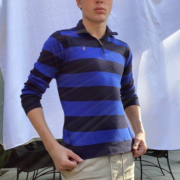 Polo striped quarter zip - Picture 1 of 3